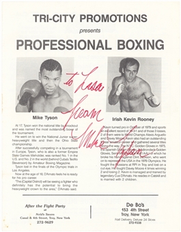 Mike Tyson Signed 1985 Boxing Debut Program (Beckett)